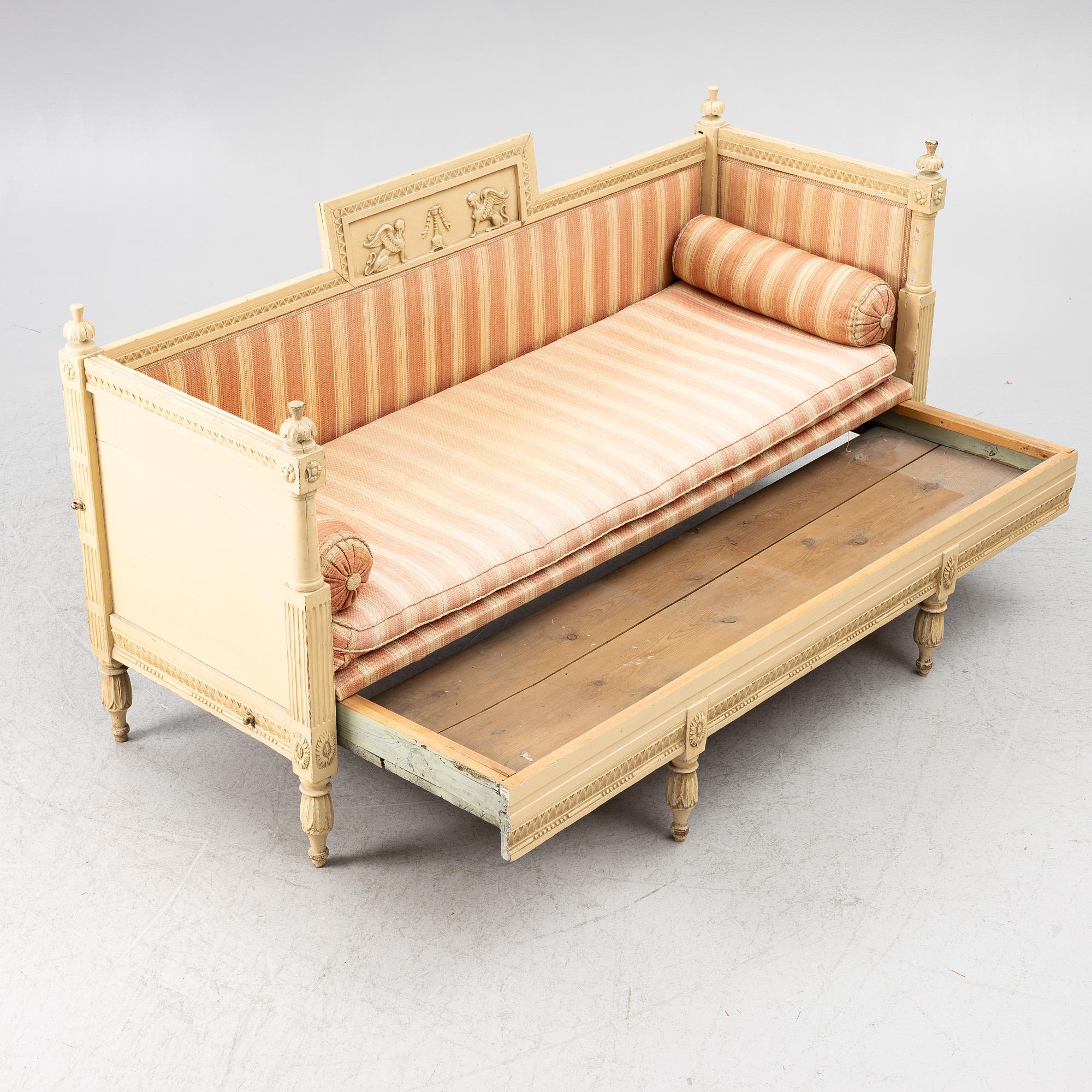 Sofa, late Gustavian, early 19th century.