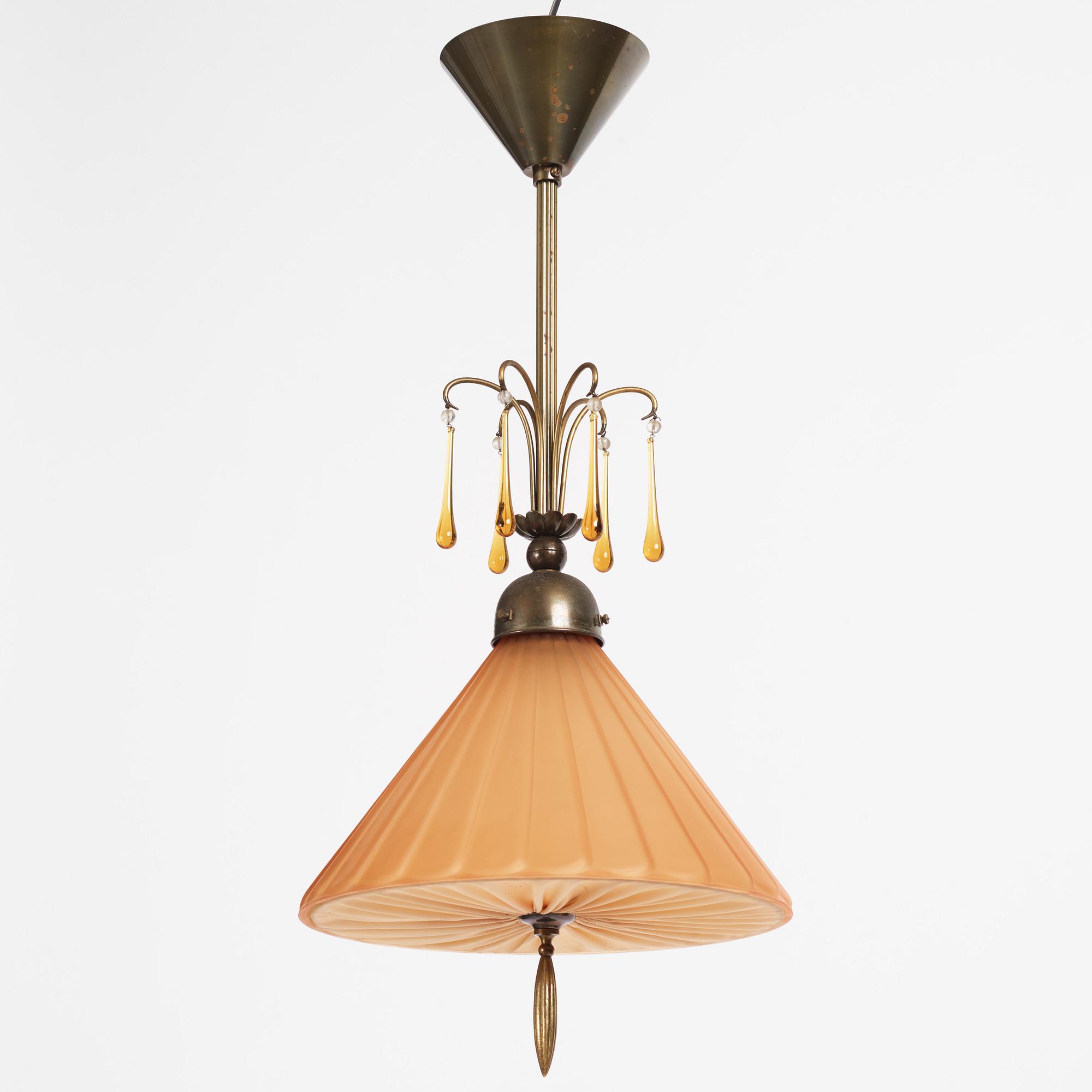 Harald Notini, taklampa, modell "6519", Arvid Böhlmarks Lampfabrik, 1920-30-tal.