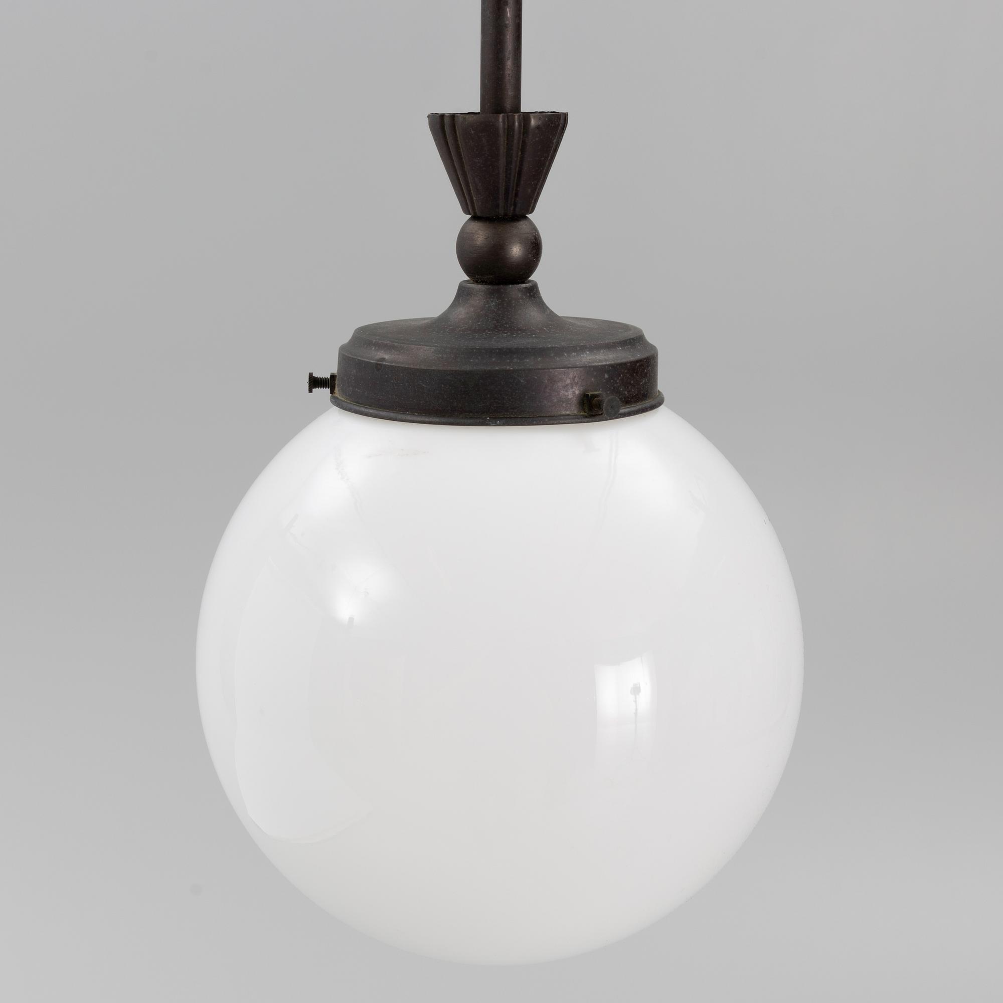 Harald Notini, a model "6185" ceiling lamp, Arvid Böhlmarks Lampfabrik, Sweden, 1920's.