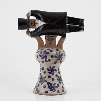 Lisa Larson, a stoneware figurine, 'Samhällsdebatten', Gustavsberg.