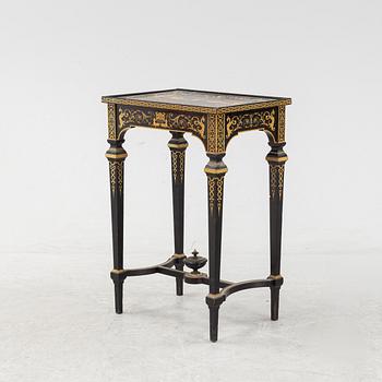 Bord med skrin, Ersbach und Hausness Blechwarenfabrik, Dresden, 1880-tal.