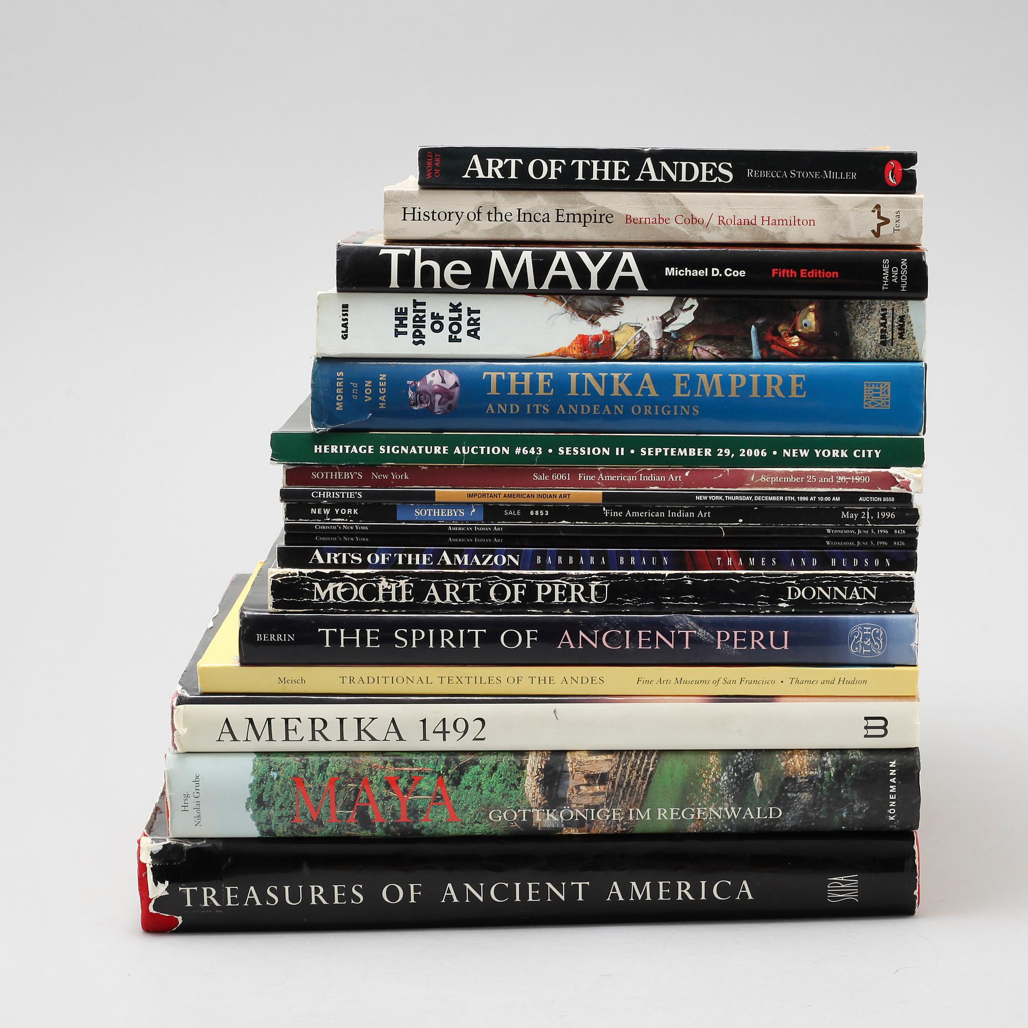 12 books and 6 catalogs about American / Pre-Columbian Art, 20th and 21st century.