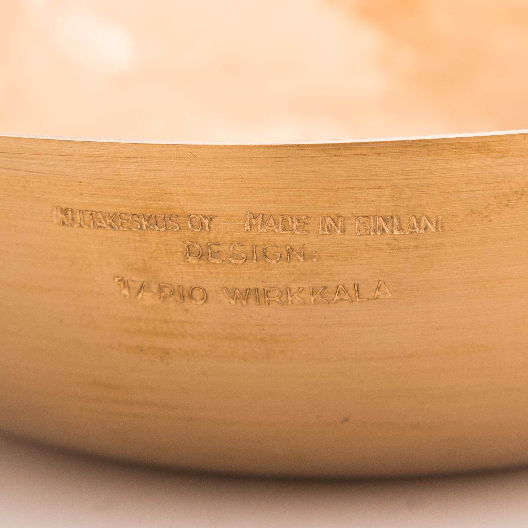 Tapio Wirkkala, three 'TW 476' bowls for Kultakeskus.