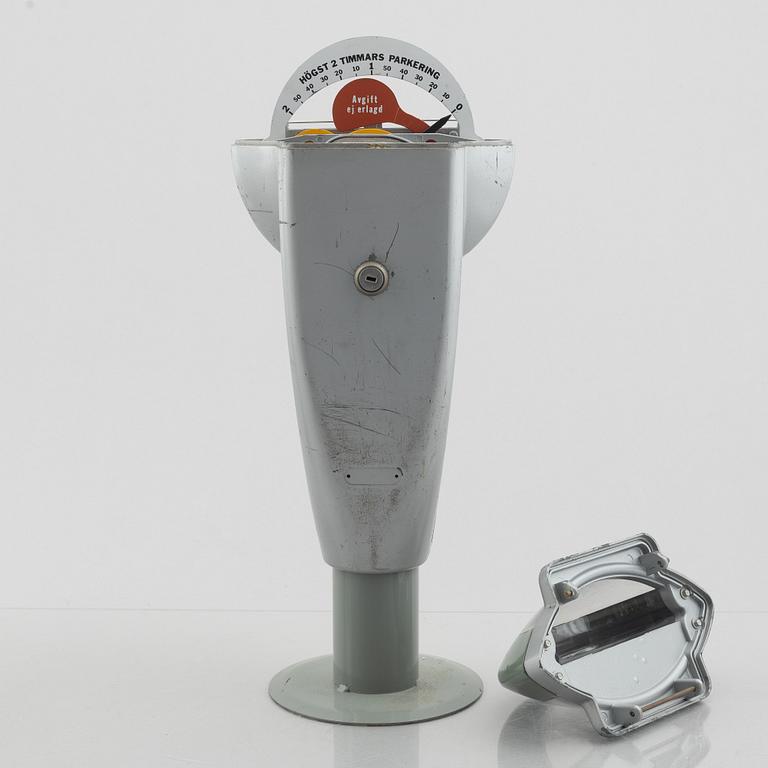 Parking meters, a pair, "Duncan Meter", Duncan Industries U.S.A, second half of the 20th century.