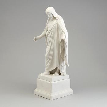 BERTEL THORVALDSEN, after. A porcelain sculpture of Christ from Gustavsberg, 1934.