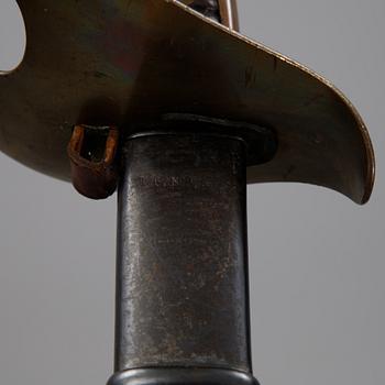 Two Swedish 19th Cenury military swords with scabbards.