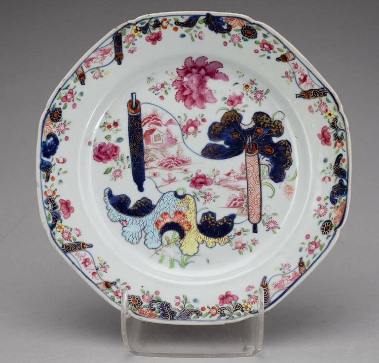 TALLRIK, porslin, Kina, Qianlong, 1700-tal.