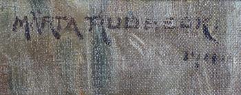 MÄRTA RUDBECK, olja på duk, sign o dat 1911.