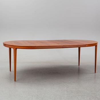 A 1960's 'Diamant' teak dining table by Bertil Fridhagen with two additional leaves.