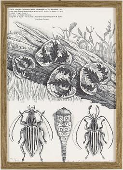 KARL AXEL PEHRSON, 9 st, litografier, signerade, olika dateringar och numreringar.