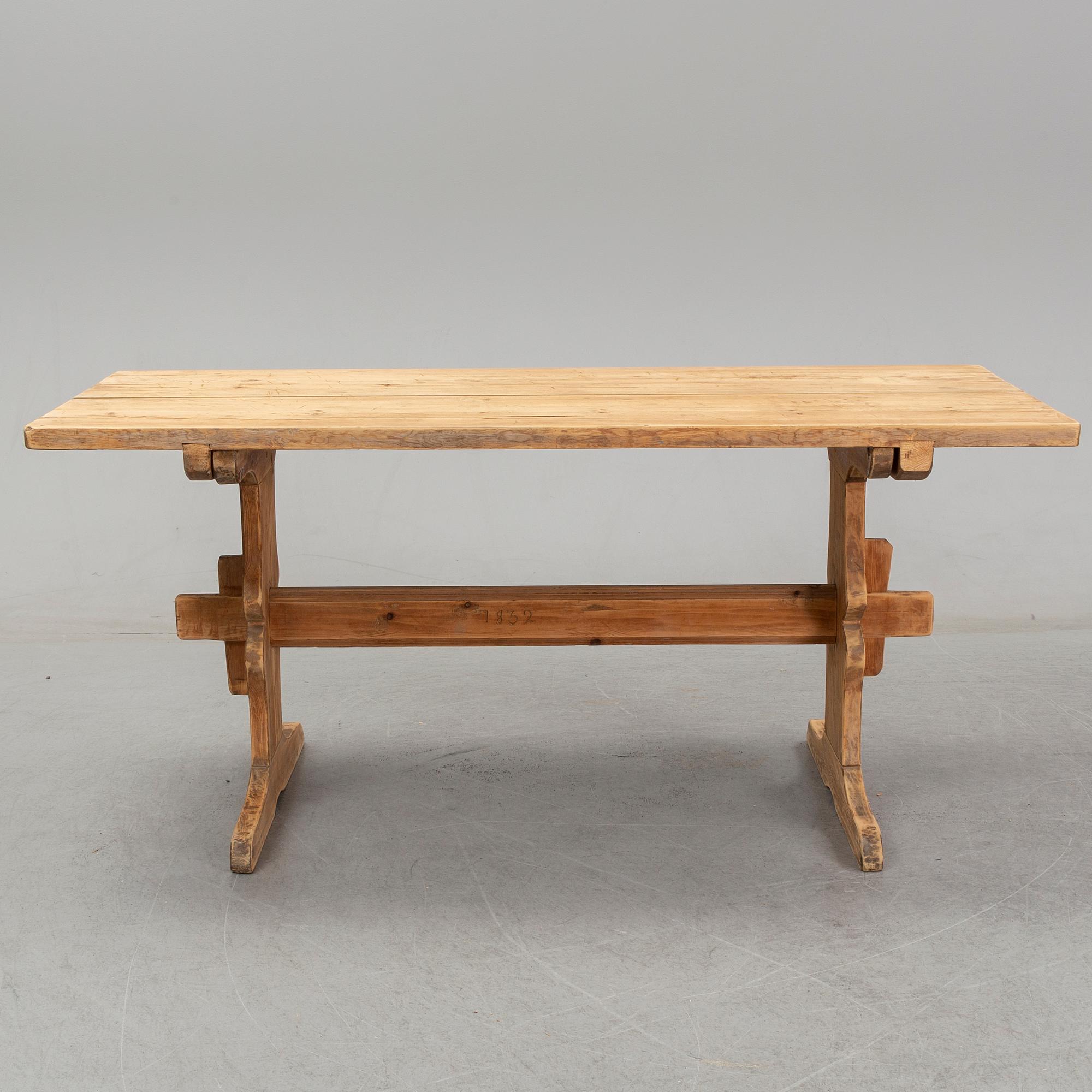 Bockbord, furu, 1800-tal.