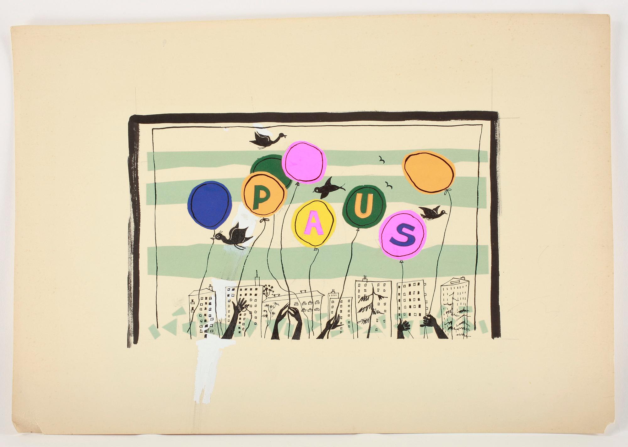 MAX GOLDSTEIN (MAGO), akvarellteckningar, kostymskisser och blyertsteckningar, ca 80 st, flertalet signerade o daterade.