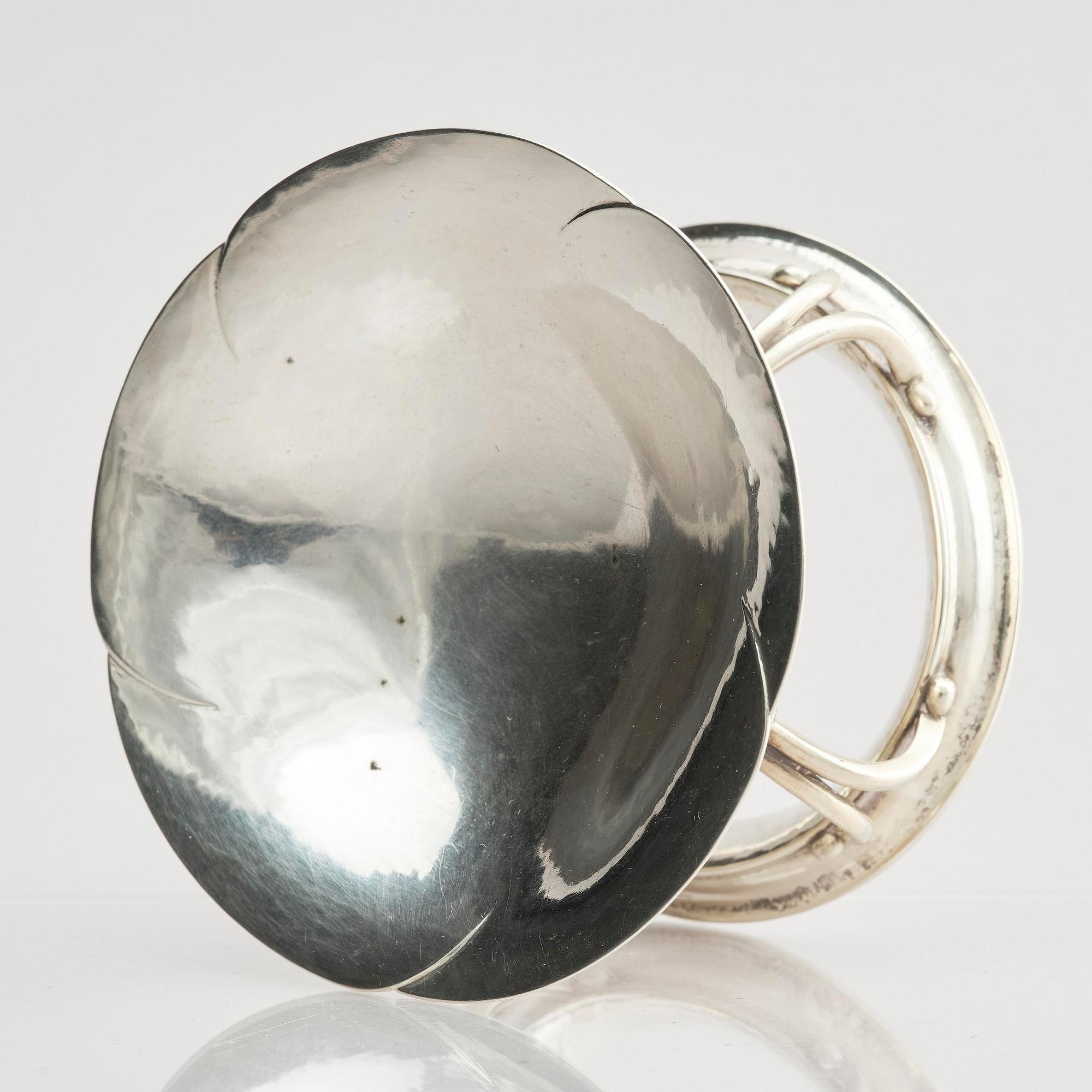 Georg Jensen, a silver bowl, design no 15, Copenhagen 1915-1919.