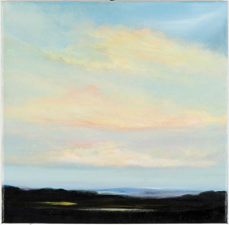 CECILIA HAUPT, "Längtans landskap", olja på duk, signerad a tergo.