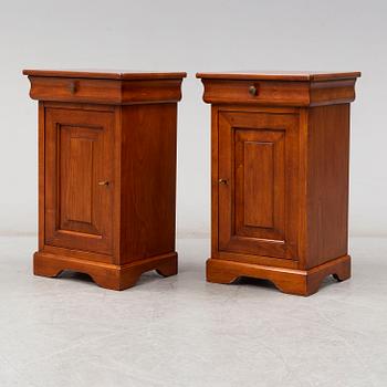 A pair of Italian bedside tables, Consorzio Mobili, second half of the 20th century.