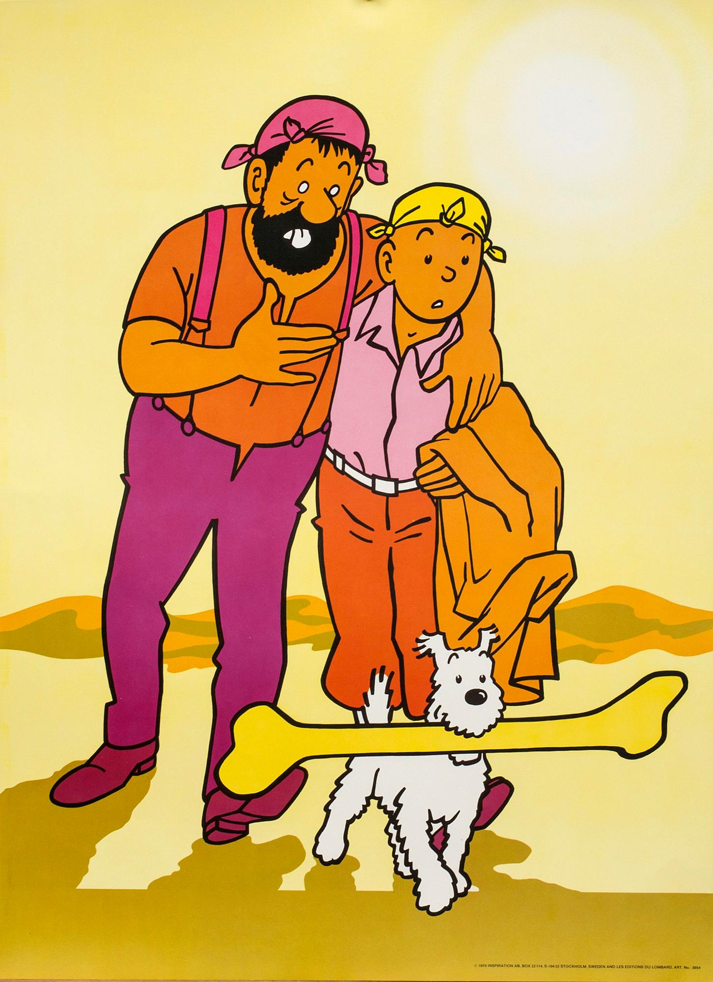 AFFISCHER, 4 st, Tintin, Inspiration AB, Stockholm, 1970.