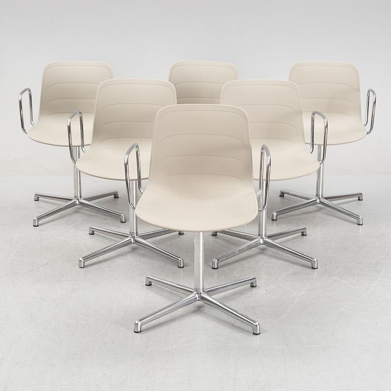 Johannes Foersom & Peter Hiort-Lorenzen, a set of six 'Grade' chairs from Lammhults, designed 2014.