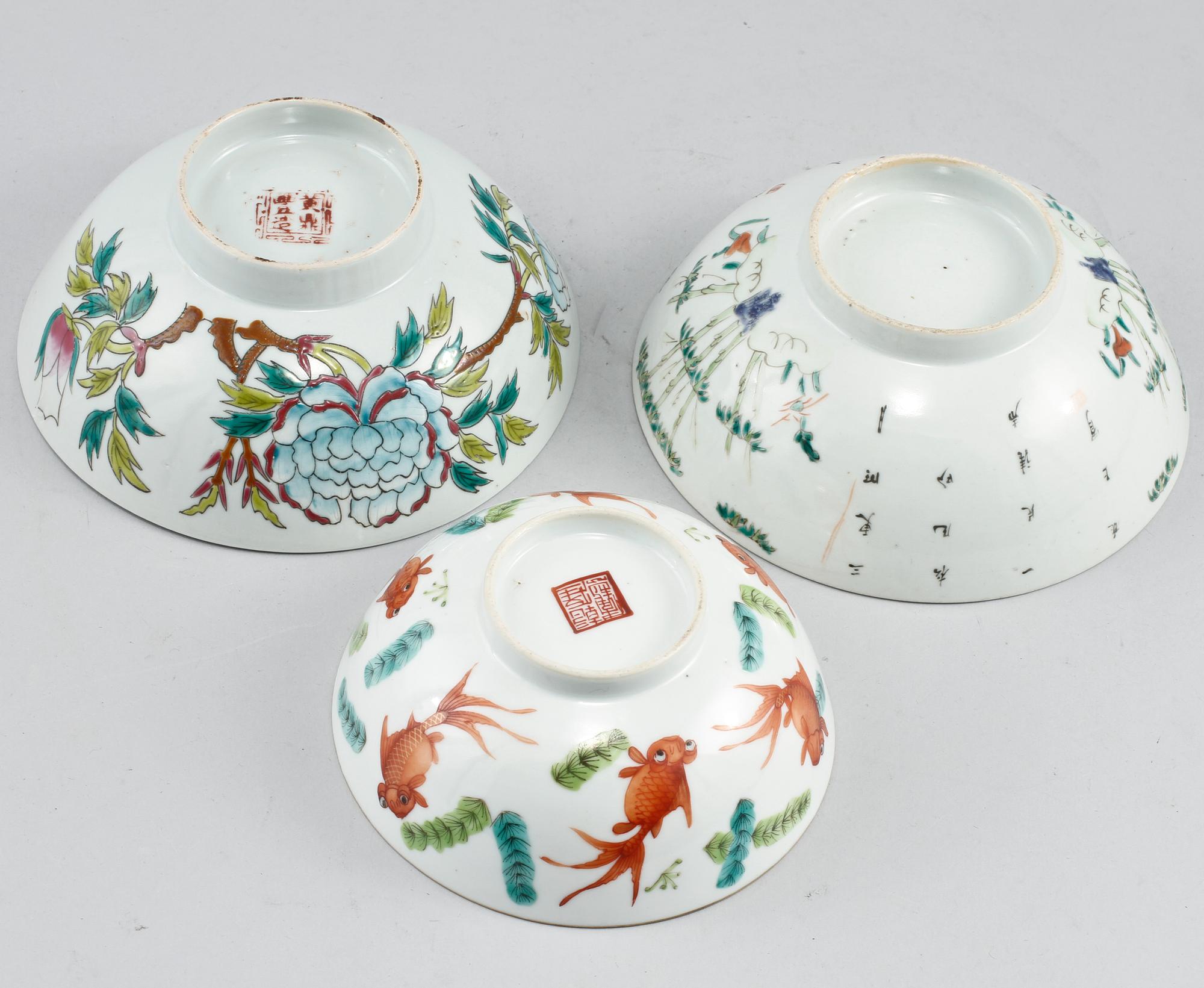 SKÅLAR, 12 st, porslin, Kina 1800/1900-tal.