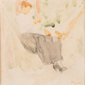 MARIA WIIK, akvarell, signerad M.W.