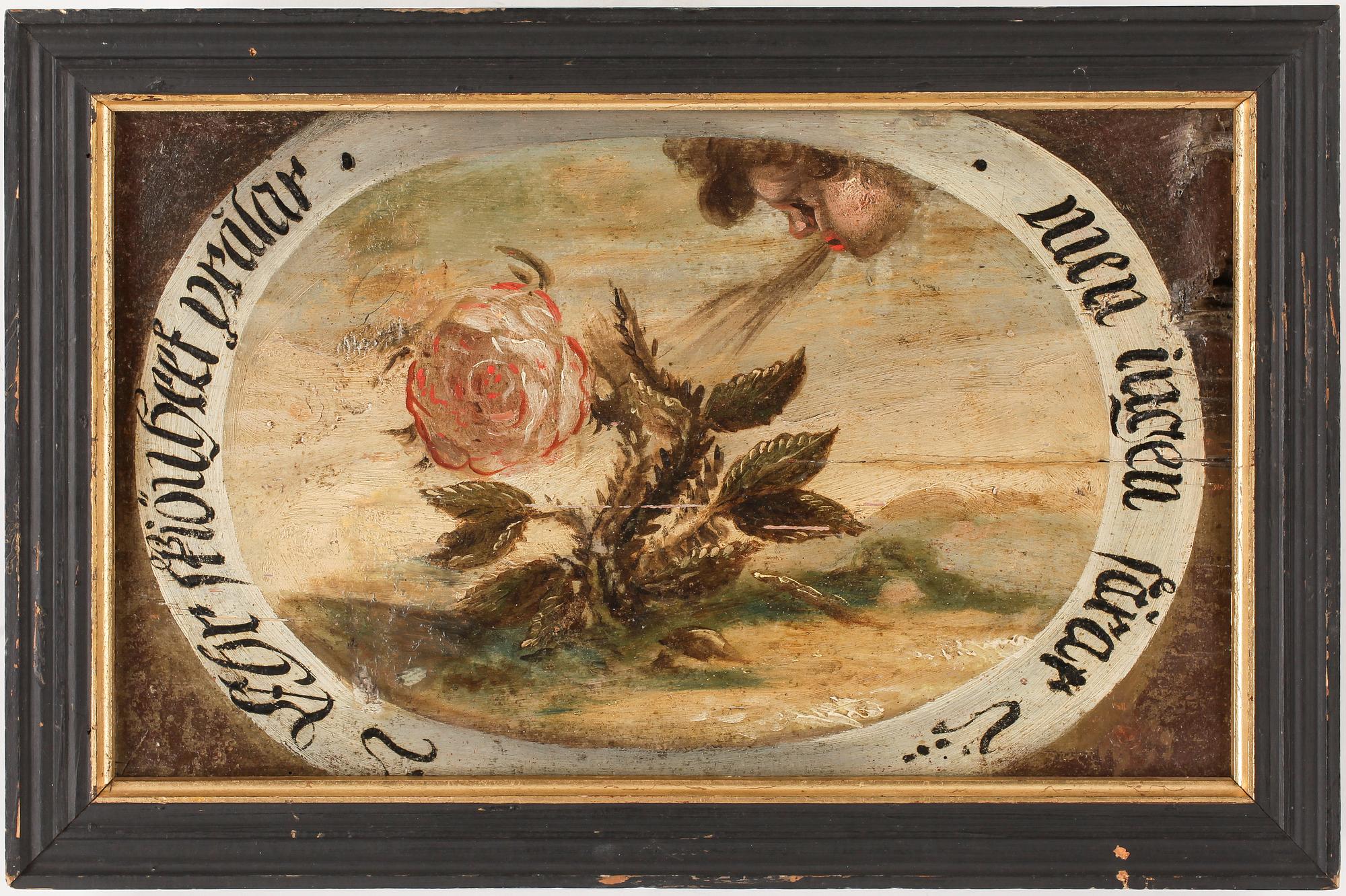 OKÄND MÄSTARE, 2 st målningar, olja på pannå, Sverige, 1700-tal.