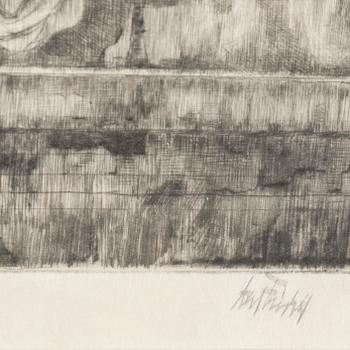 AXEL FRIDELL, etching, signed.