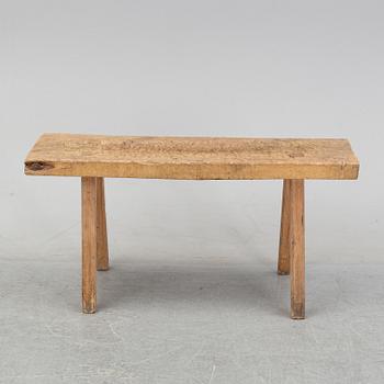 A pine bench, 19th Century.
