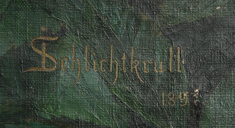 JOHANN CHRISTOPHER SCHLICHTKRULL, oljemålning, sign o dat 1897.