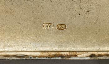 TÄNDSTICKSASK, silver, Ryssland, 1800-talets slut, vikt ca 210 gram.