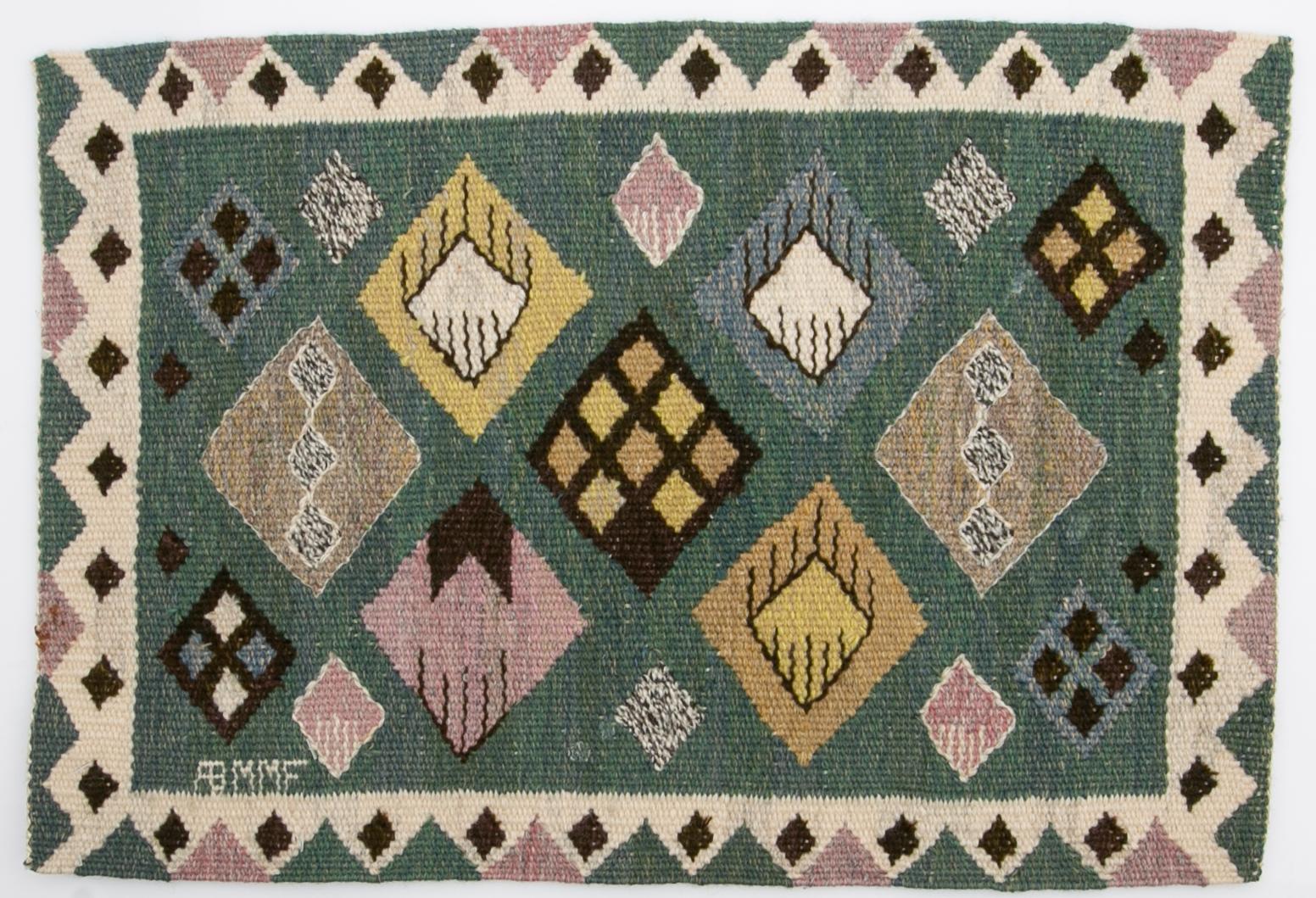 Märta Måås-Fjetterström, vävnad, "Knoppen", gobelängteknik, 35 x 50 cm, signerad AB MMF.