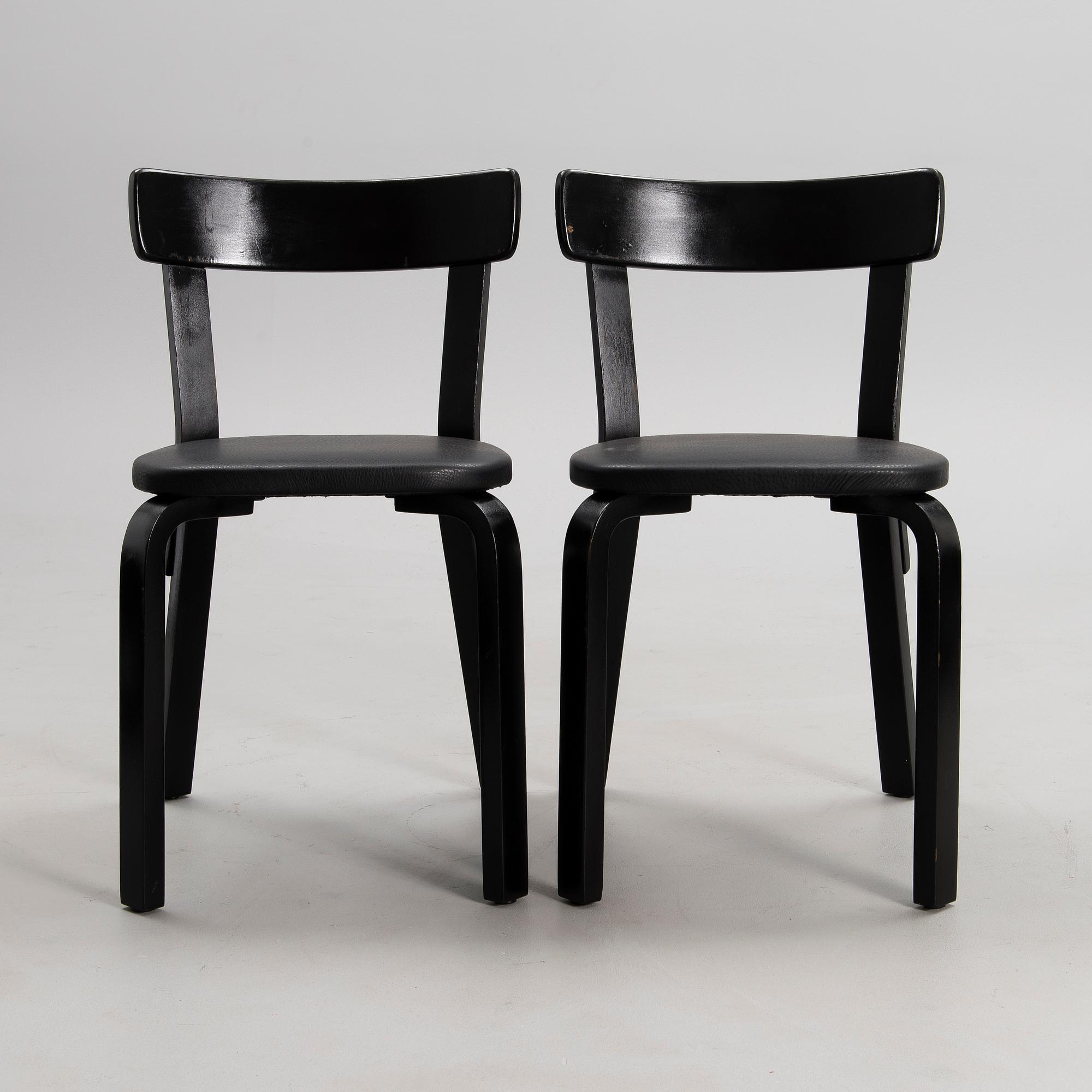 ALVAR AALTO, FOUR CHAIRS, model 69, Artek.