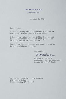 RONALD REAGAN (1911-2004), signerat foto.