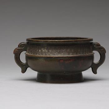 A bronze censer, Qing dynasty, presumably 18th Century.