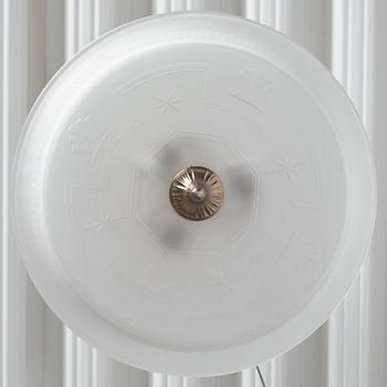 Edward Hald, & Erik Tidstrand, a ceiling lamp, Orrefors & Nordiska Kompaniet, 1920s-30s.