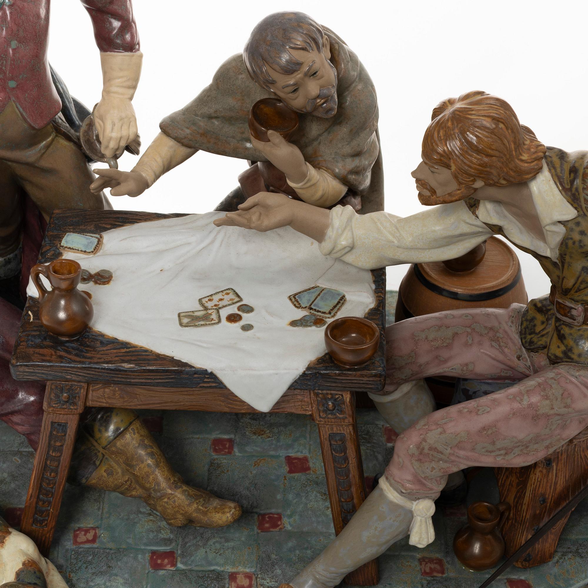 Juan Huerta, figurin, "Playing Cards", Lladró, Spanien.