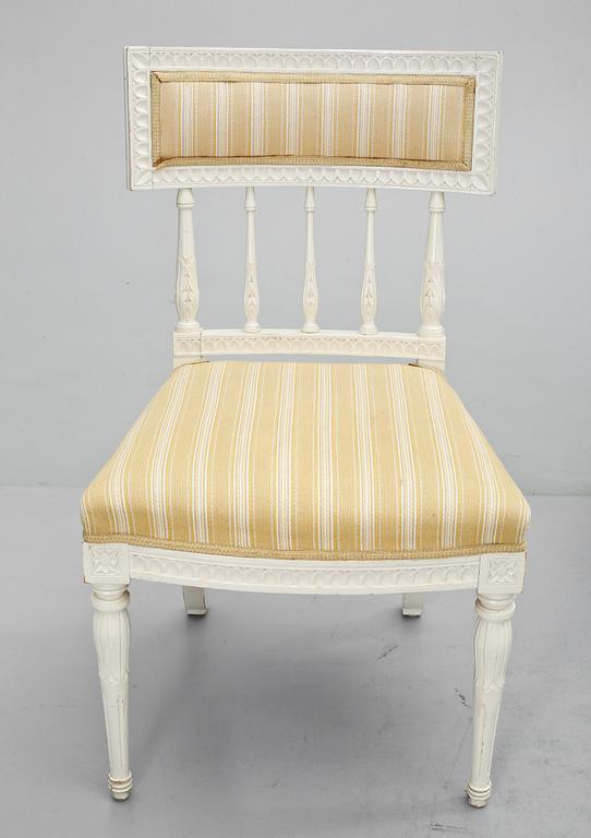 STOLAR, 4 st, sengustaviansk stil, omkring 1900-talets mitt.