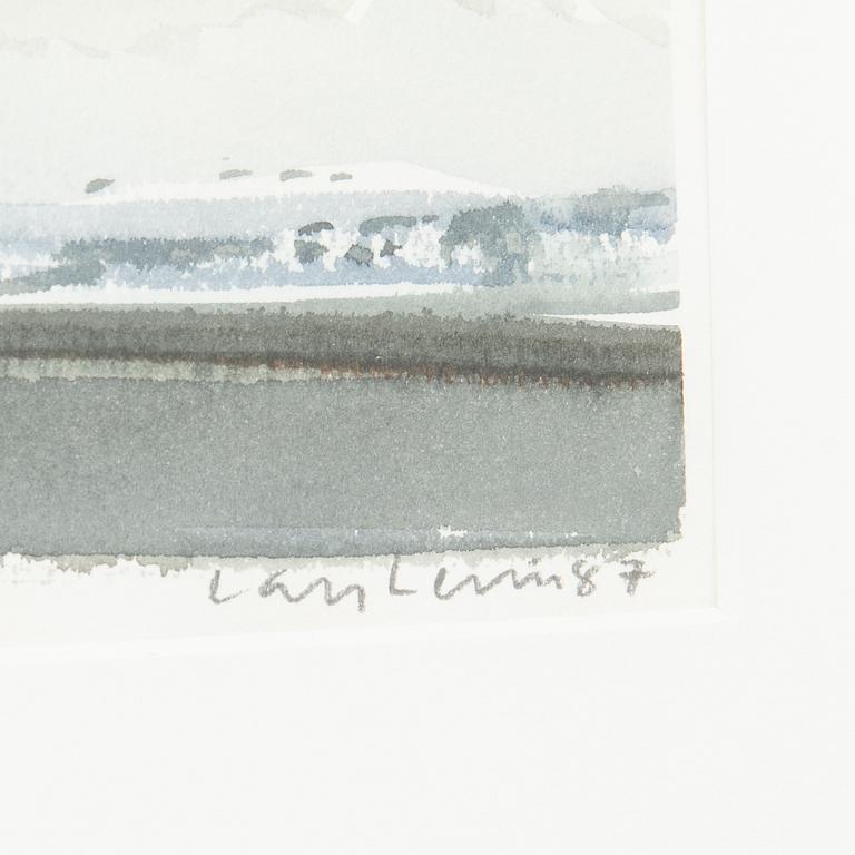 Lars Lerin, Mountain landscape.