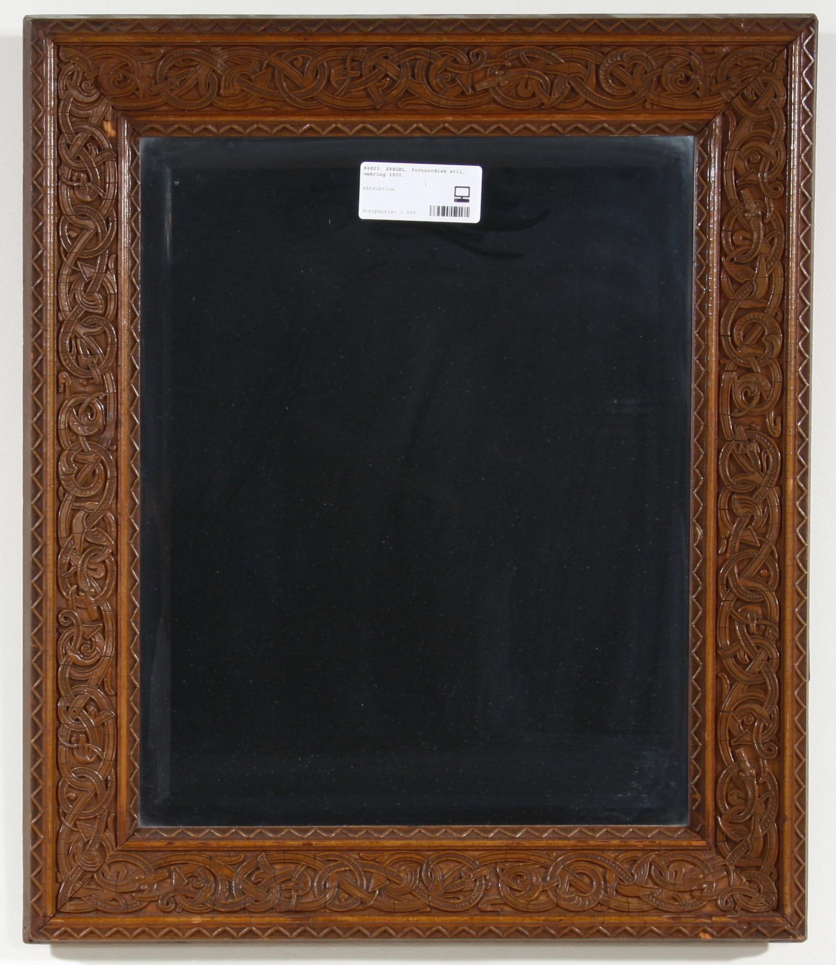 SPEGEL, fornnordisk stil, omkring 1900.