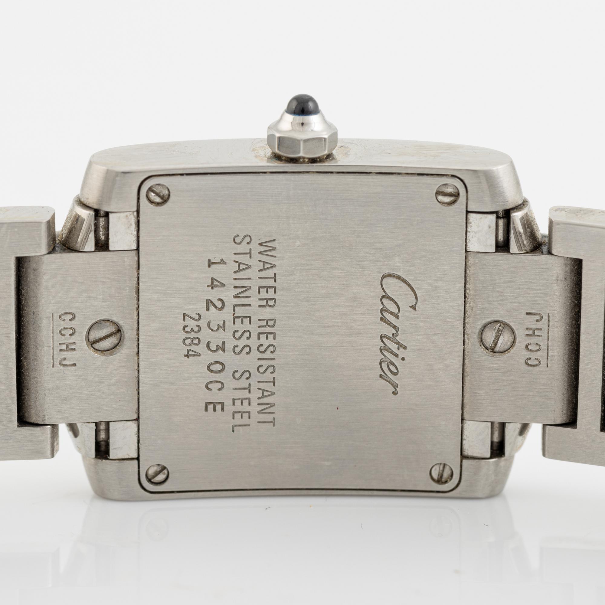 Cartier, Tank Francaise, armbandsur, 20 x 18 (25) mm.