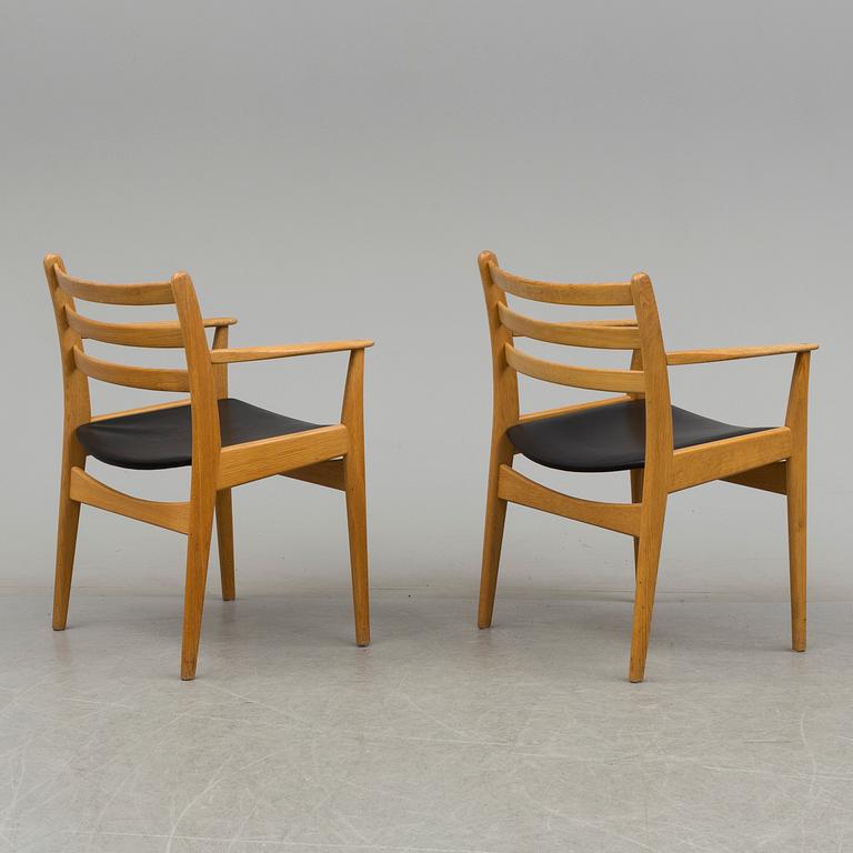 a pair of Poul Volther chairs from Gemla, 20th century.