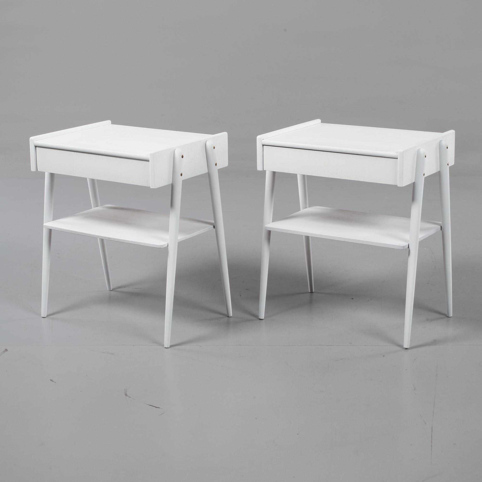 SÄNGBORD, ett par, AB Carlström & Co Möbelfabrik, Sverige, 1950-tal.