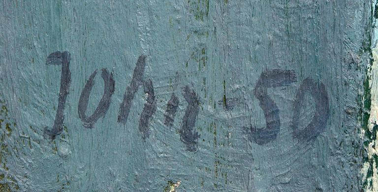 Gunnar Jonn, a signed and dated oil on board.