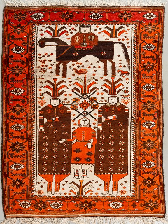 A rug, possible Beluch, old/semiantique, ca 210 x 113 cm.