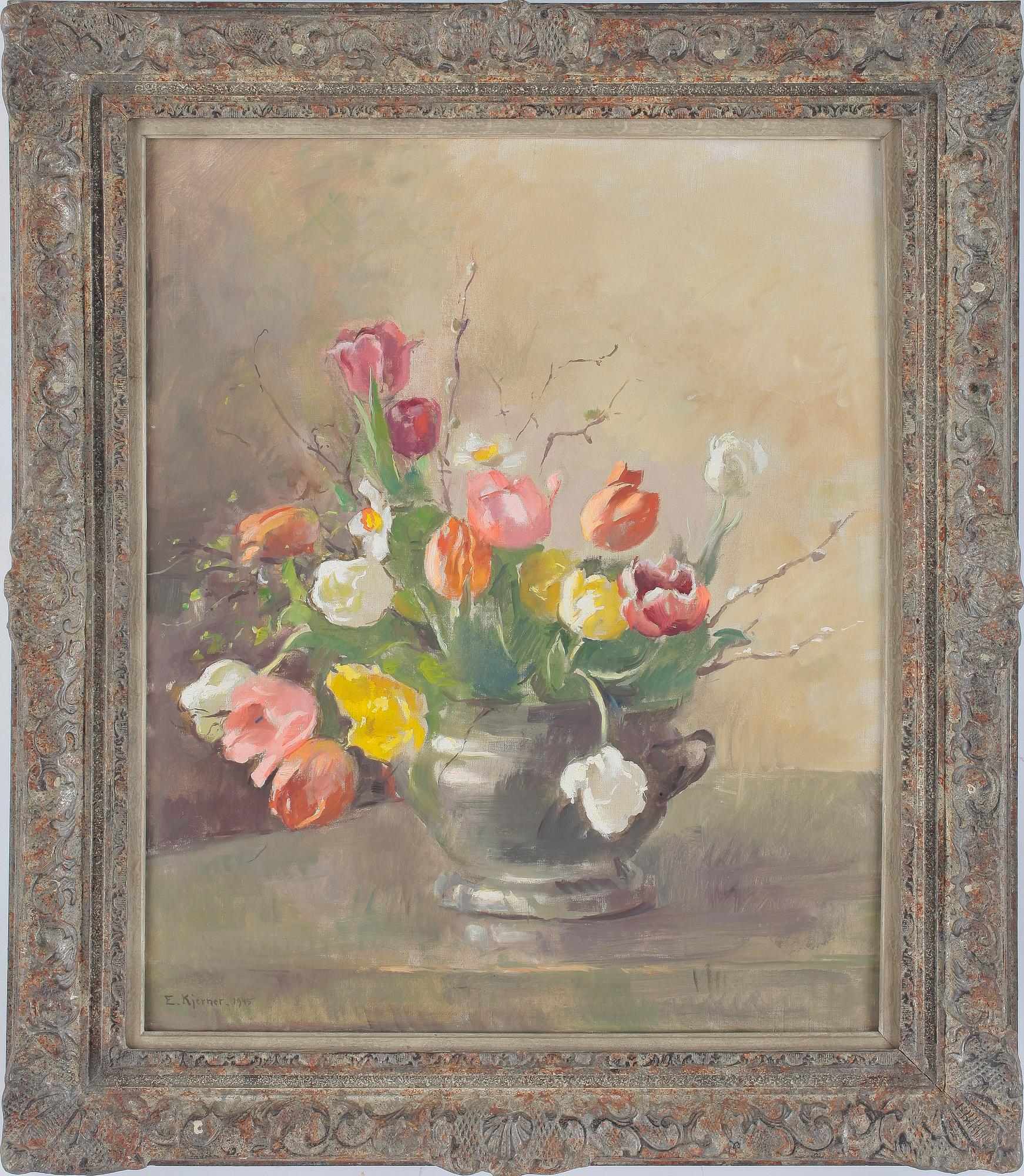 ESTHER KJERNER, olja på duk, signerad o daterad 1945.