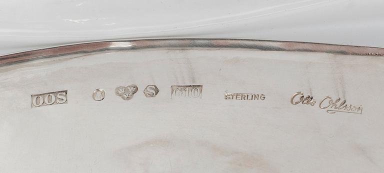 Olle Ohlsson, a sterling silver dish, Stockholm 1981.