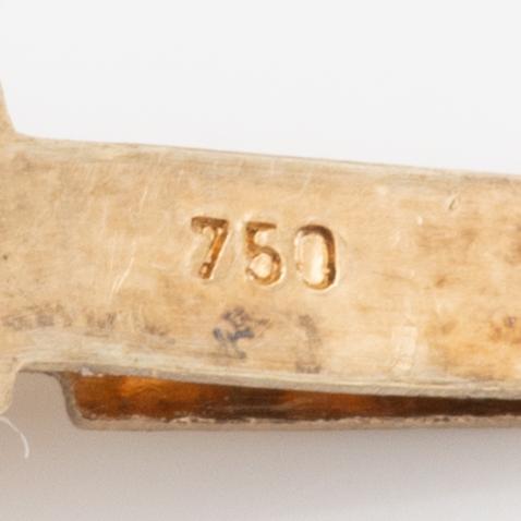 Collier med odlade pärlor, lås 18K guld.