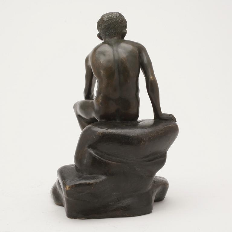 SKULPTUR, patinerad brons, 1900-tal.