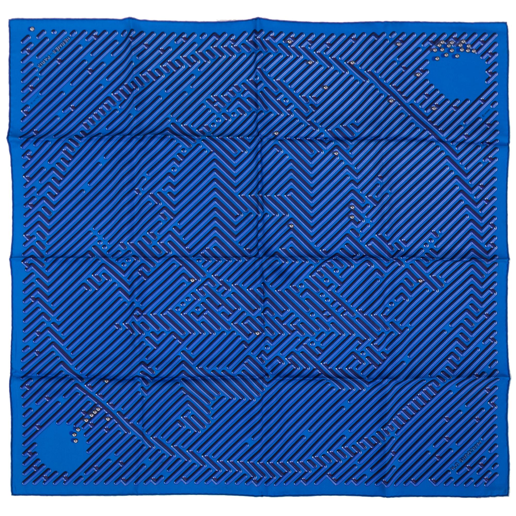Hermès, a 'Parcours d'H' silk scarf.