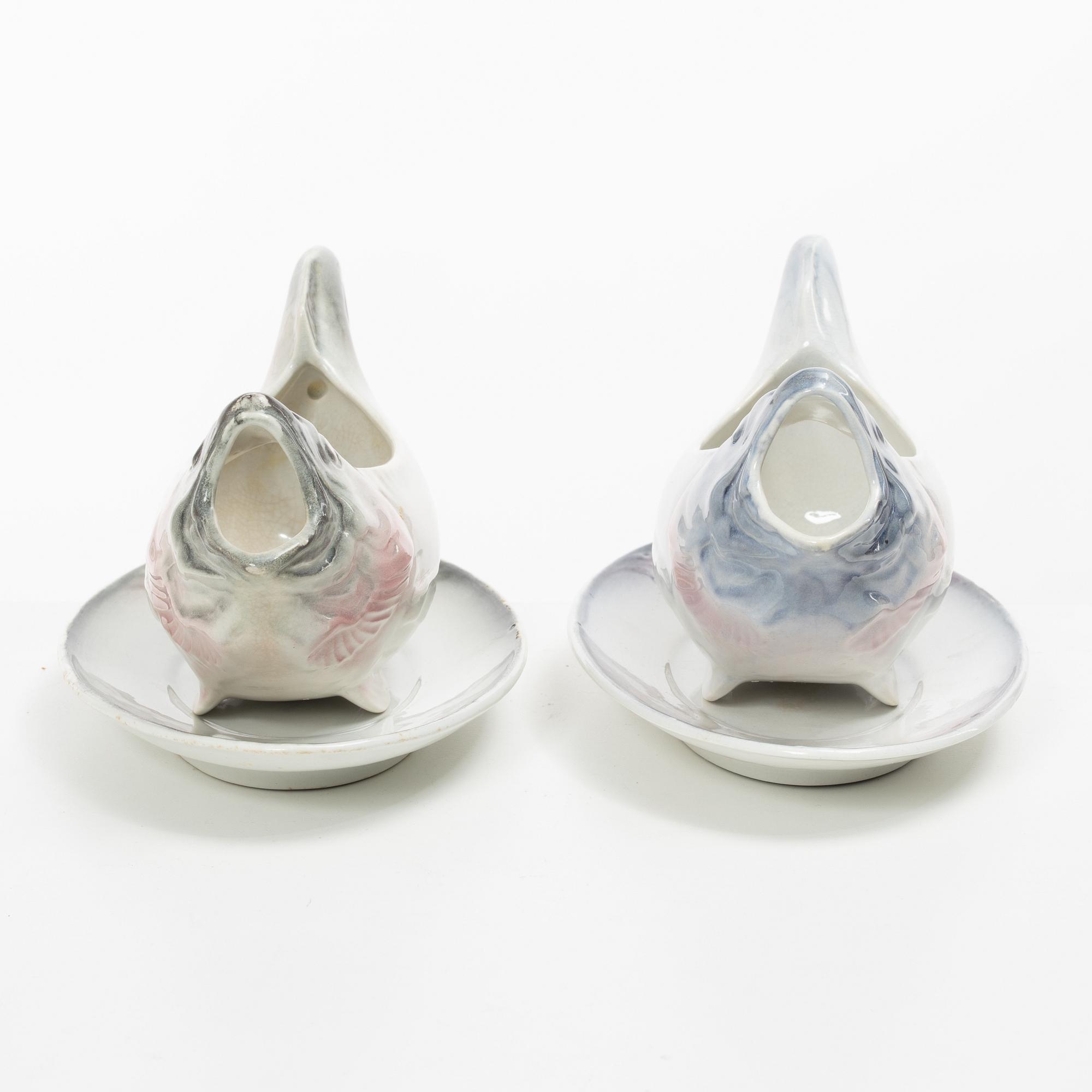 Såskannor, ett par, flintgods. Göteborg, omkring 1900.