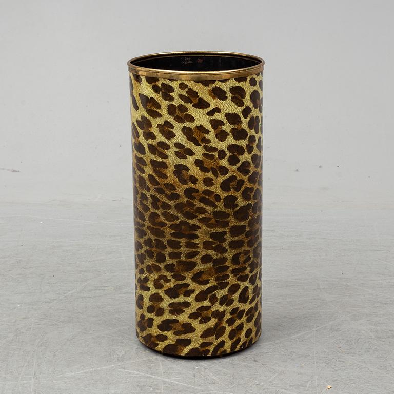 FORNASETTI, a leopard print tin umbrella stand, Milan, Italy.