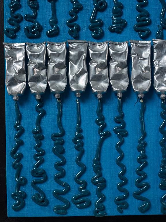 Arman (Armand Pierre Fernandez), Blue and Silver”.